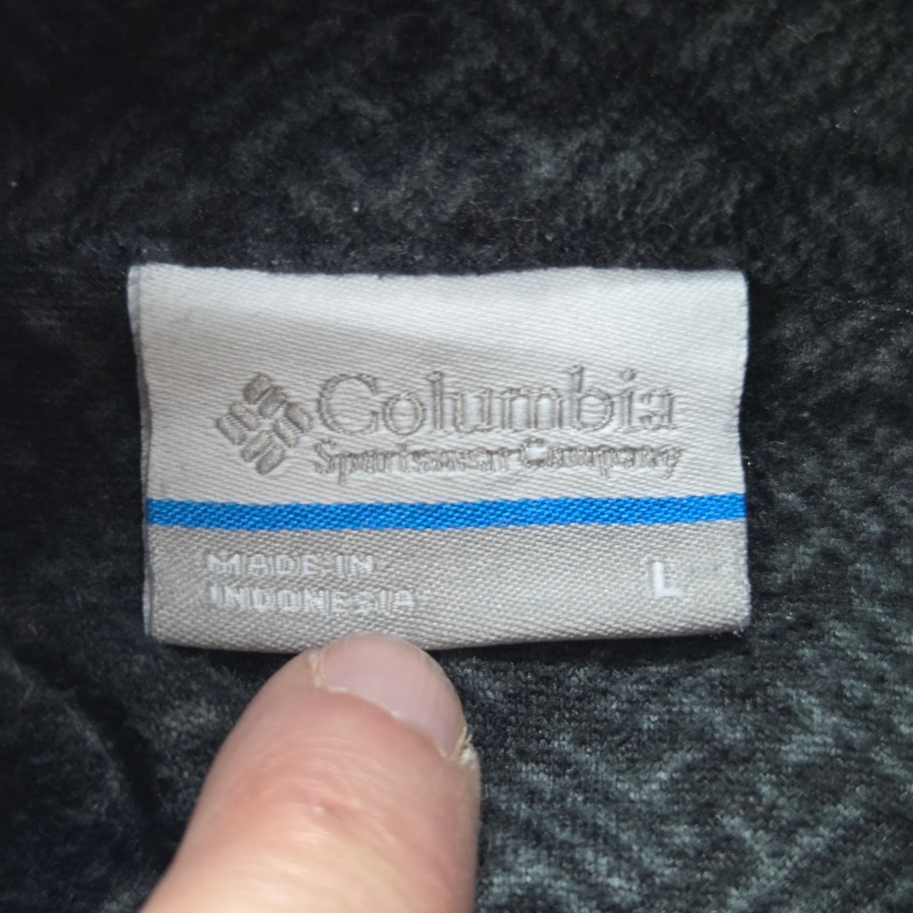 Columbia Fleece Pullover Womens L Black Grey Geometric 1/4 Zip XL6047 - Picture 5 of 10